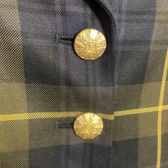 Escada Vintage Plaid Blue Blazer size 42 or Medium - Picture 6 of 12